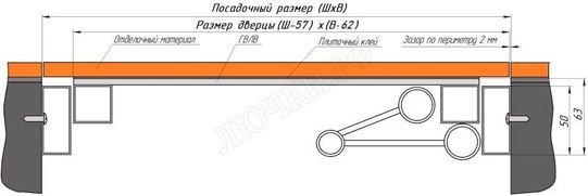 Люк под плитку Нажимной Железяка 600*1650 Люк под плитку Нажимной Железяка 600*1650