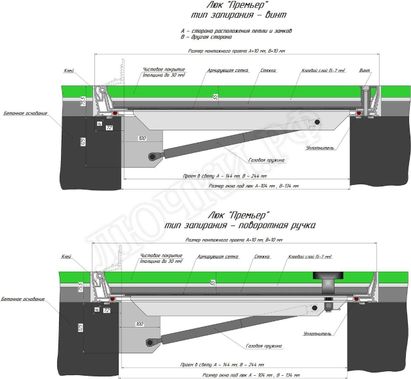 Напольный люк Премьер 850*1500 Напольный люк Премьер 850*1500