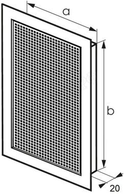 Решетка металлическая с перфорацией 3*5 мм врезная 550*250 Решетка металлическая с перфорацией 3*5 мм врезная 550*250