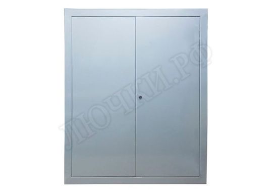 Люк сантехнический Элит усиленный 1 мм с замком 2 створки 2100*800, RAL 9003 муар Люк сантехнический Элит усиленный 1 мм с замком 2 створки 2100*800, RAL 9003 муар