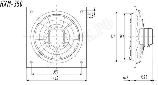Вентилятор HXM-350 Вентилятор HXM-350